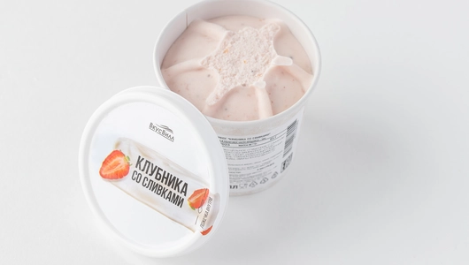 Мороженое "Клубника со сливками"