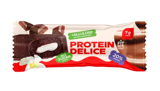 Десерт протеиновый глазированный Fit Kit Дэлис со вкусом Шоколад-ваниль 60 г