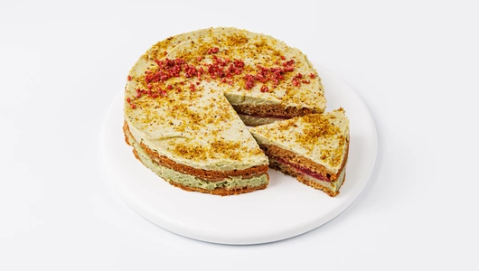 Торт "Фисташковый с малиной" постный зам. Торт "Фисташковый с малиной" постный зам.