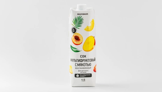 Сок мультифруктовый с мякотью восстановленный, 1&nbsp;л