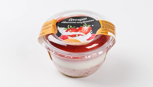 Десерт в банке "Малина-клубника", кафе Десерт в банке "Малина-клубника", кафе