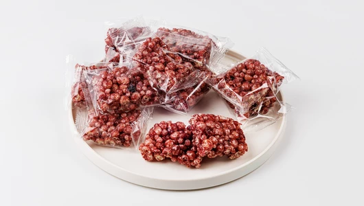 Батончик злаковый со сгущенным молоком и ягодами черники, ВЕС