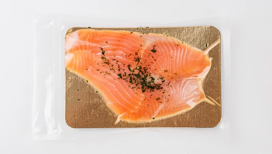 Форель малосоленая ломтики с укропом, 100 г