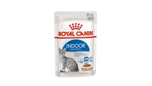 Royal Canin паучи Для взрослых стерилизованных кошек, живущих в помещении, кусочки в соусе, Indoor Sterilised