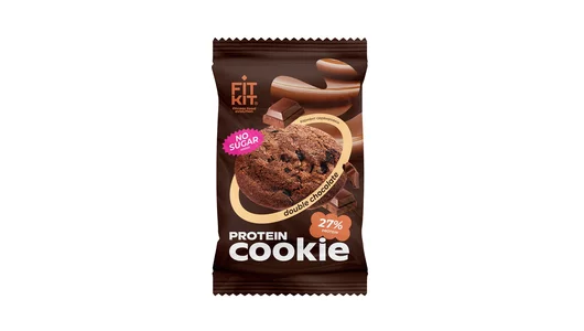Десерт протеиновый Fit Kit Куки со вкусом Двойной шоколад 40 г