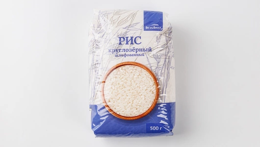 Рис круглозерный шлифованный, 500 г Рис круглозерный шлифованный, 500 г