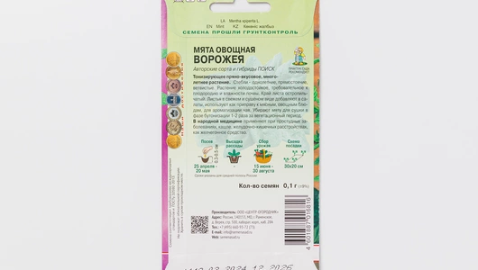 Семена "Мята овощная Ворожея"