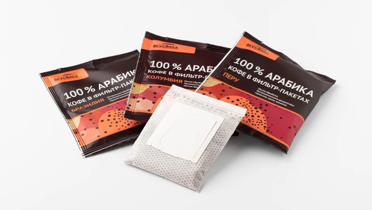 Кофе 100% Арабика в фильтр-пакетах 6 шт, кафе