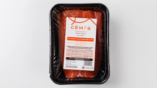 Семга филе-кусок на коже охл., 350 г