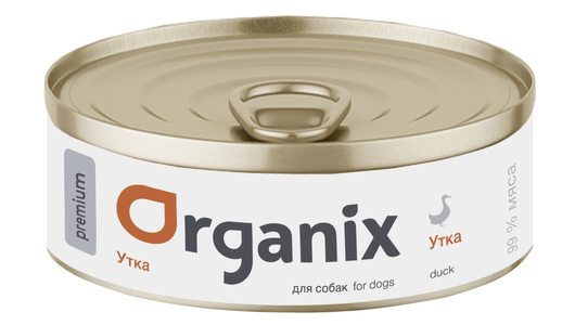 Organix консервы Монобелковые премиум консервы для собак, с уткой, 100г