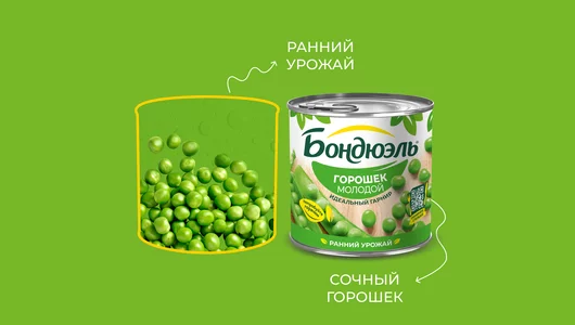 Зеленый горошек Бондюэль молодой 400 г Зеленый горошек Бондюэль молодой 400 г