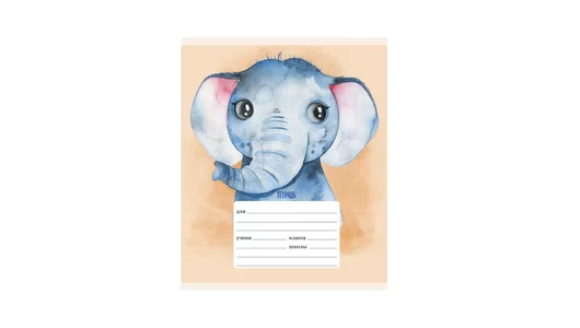 Тетрадь школьная Listoff Милые звери А5 12 листов в линейку на скрепке