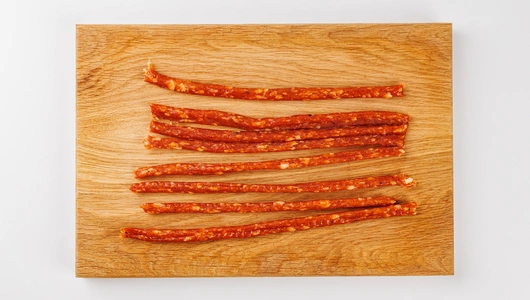 Колбаски из мяса птицы Барбекю, сырокопченые