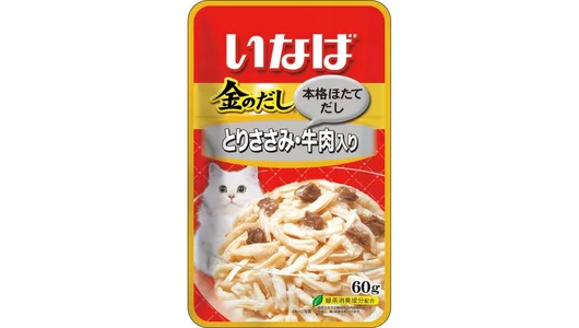 Корм INABA 60гр для кошек Куриное филе с говядиной (пауч)