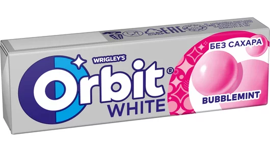 Жевательная резинка Orbit White Bubblemint без сахара 13,6 г Жевательная резинка Orbit White Bubblemint без сахара 13,6 г