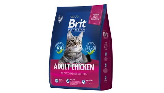 Корм BRIT 400гр для кошек с курицей Premium Cat Adult
