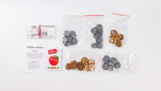 Игра настольная "Денежка. Играем в магазин. Покупаем продукты"