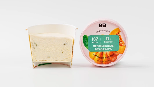 Мороженое протеин. "Мятная тыква" без сахара