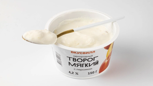 Творог мягкий с персиком однородный 4,2%