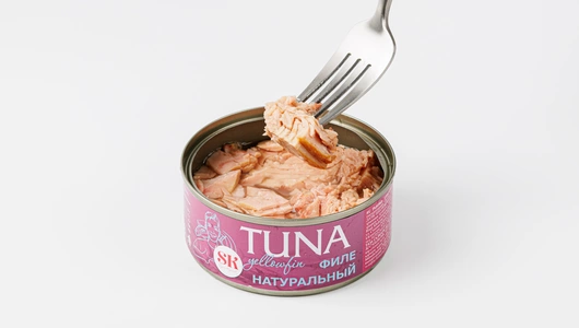 Тунец (желтоперый) филе-кусочки натуральный, 140 г