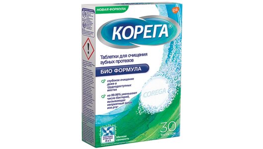 Corega Корега Био Формула, таблетки для&nbsp;очищения зубных протезов, N30