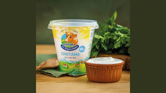 Сметана Коровка из Кореновки 15% 300 г