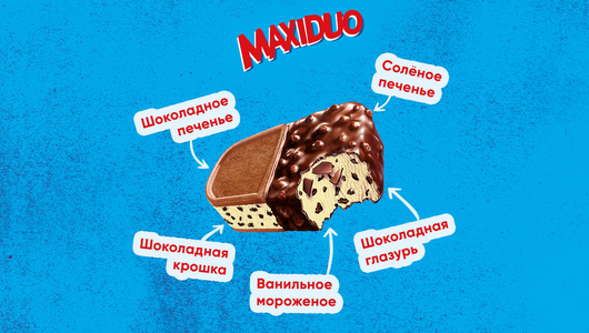 Мороженое сэндвич Maxiduo Страчателла 92 г
