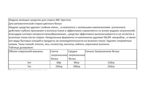 Гель для стирки цветного белья ABC Автомат 1,5 л