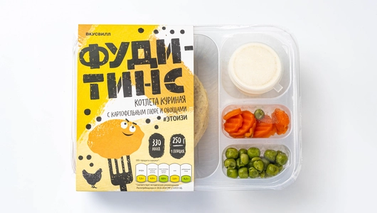 Котлета куриная с карт. пюре и овощами