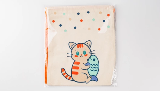 Сумка малая "Котик" оранжевый шнур Сумка малая "Котик" оранжевый шнур