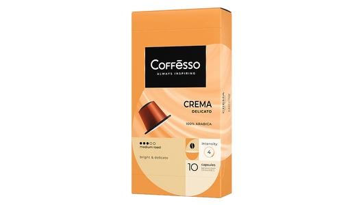 Кофе в капсулах для кофемашин Coffesso Crema Delicato 10 шт Кофе в капсулах для кофемашин Coffesso Crema Delicato 10 шт