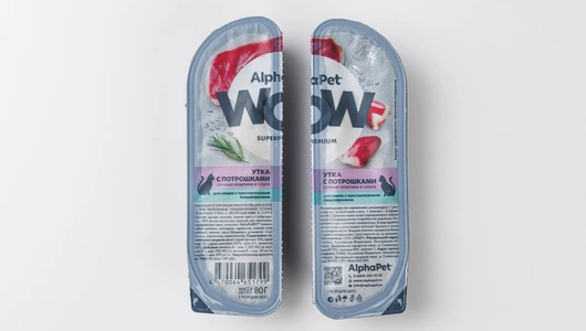 Корм влажный для кошек с чувств. пищеварением "Утка с потрошками сочные ломтики в соусе", 80 гр