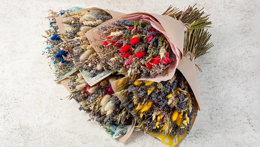 Букет сухоцветов "Лаванда и травы"