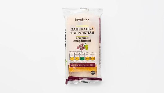 Запеканка творож. с черной смород., 100 г