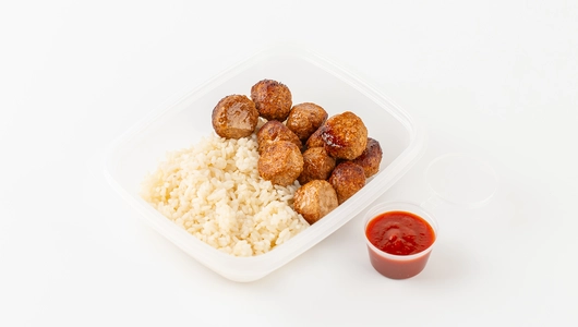 Растительные фрикадельки с рисом и томатным соусом Растительные фрикадельки с рисом и томатным соусом