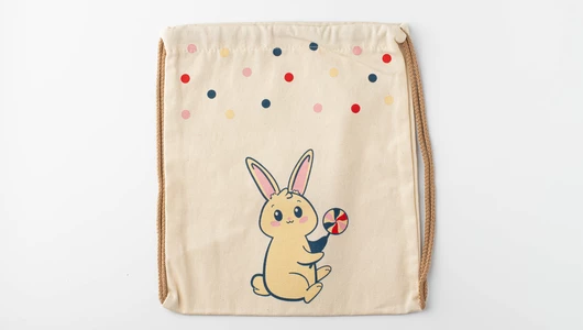Сумка малая "Зайчик" беж шнур
