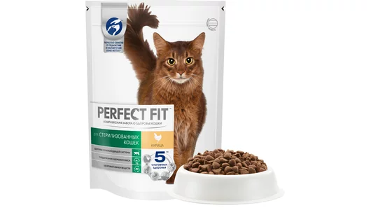 Корм сухой Perfect Fit для стерилизованных кошек с курицей 650 г Корм сухой Perfect Fit для стерилизованных кошек с курицей 650 г