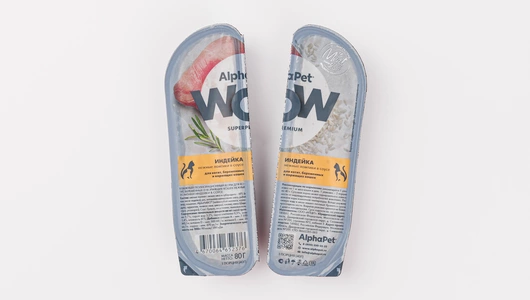 Влажный корм для котят, беременных и кормящих кошек "Индейка нежные ломтики в соусе" 80г