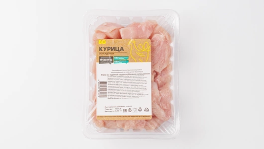 Филе цыпленка бройлера кубиком, 450 г Филе цыпленка бройлера кубиком, 450 г