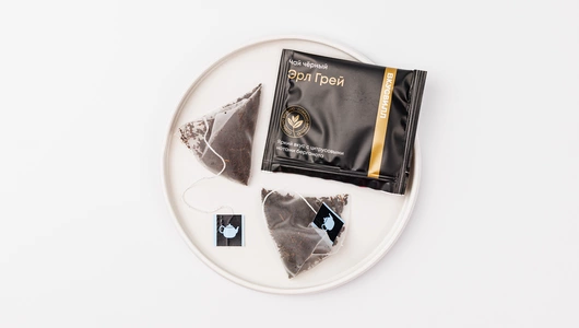 Чай "Эрл Грей" черный листовой в пирамидках Чай "Эрл Грей" черный листовой в пирамидках