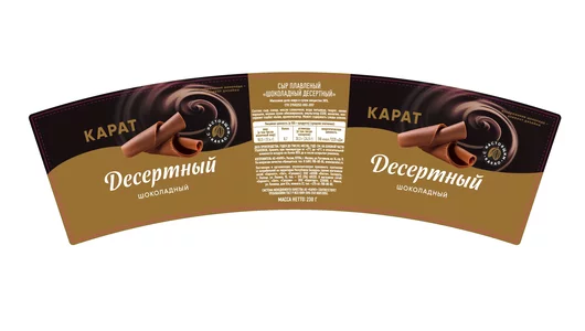 Сыр плавленый Карат Шоколадный десертный 30% 230 г