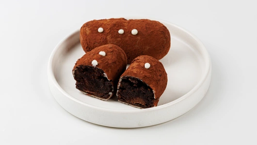 Пирожное "Картошка" с начинкой в шок. глазури