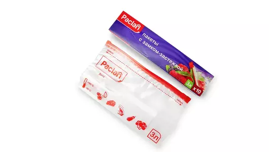 Пакет для продуктов Paclan с замком-застежкой 27х28 3 л 10 шт Пакет для продуктов Paclan с замком-застежкой 27х28 3 л 10 шт