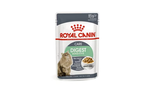 Royal Canin паучи Для взрослых кошек с чувствительным пищеварением, тонкие ломтики в соусе, Digestive Care