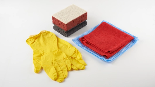 Набор для уборки (салфетки 4 шт, перчатки, губка)