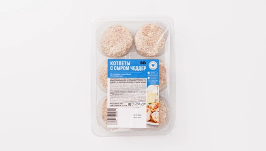 Котлеты из индейки и цыпленка с сыром чеддер