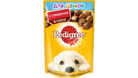 PEDIGREE 85гр для щенков Говядинав соусе (пауч)