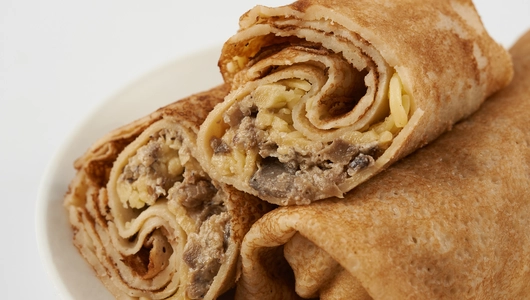 Блины с грибным жюльеном и сыром Блины с грибным жюльеном и сыром