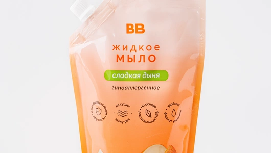 Мыло жидкое "Сладкая дыня" с антибактериальным эффектом, дой-пак Мыло жидкое "Сладкая дыня" с антибактериальным эффектом, дой-пак