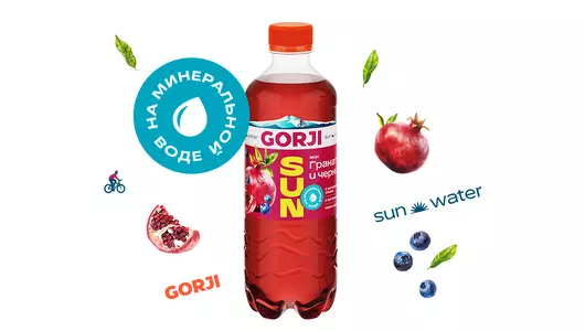 Напиток безалкогольный Gorji со вкусом граната и черники сильногазированный 500 мл